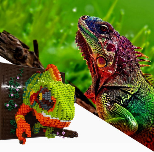 Set; Set Hobbies(2688 BDYDT Wall Art Chameleon Building Blocks A Wall Decor for Adults Who Love Creative Pieces) Toys