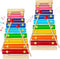 Xeehwb 2 Pcs Wooden Xylophone for Kids,Xylophone Educational Musical Toy with 2 Child