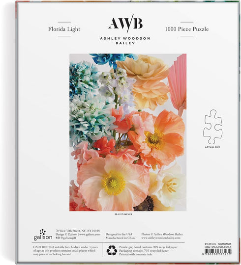 Ashley Woodson Bailey Florida Light 1000 Piece Puzzle, Beautiful Photography, Fun and Challenging Activity for Adults