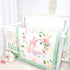 4 Set Set Set Piece Crib Bedding for Girls, Baby Girl Crib Bedding Butterflies Floral Nursery Bedding Includes
