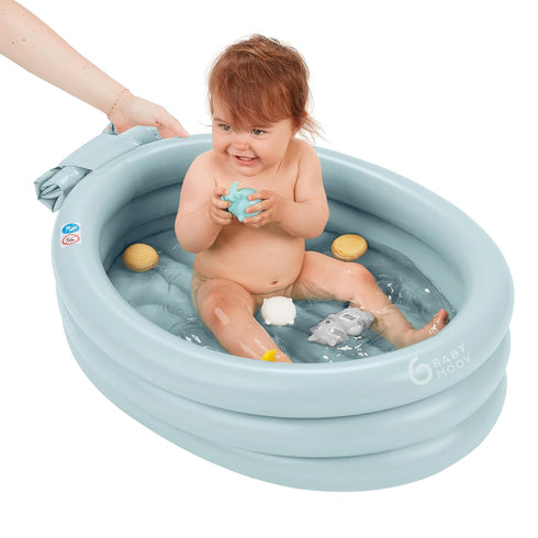 0+ Babymoov Inflatable Bathtub & Pool - Safe, Portable & Grows with Baby (from Newborn Insert Included)