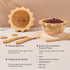 Bamboo Suction Bowl for Baby Kid Toddler Bowl Spoon Fork Set with Removable Silicone Suction All-Natural Baby Feeding Set for Baby-Led Weaning Fits Feeding High Chair Table by let's make