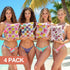 VBCVBGFH 4 Pack Cute Colorful Checkered Plaid Bow Lemon Wet Bag Waterproof Washable Wet Dry Bag for Swimsuit Dirty