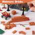 Haiabei 500 1/16 Set, Pcs Miniature Bricks Brick Building Mini Red B-Rick Stone Model B-Rick Mini Artificial Bri-ck
