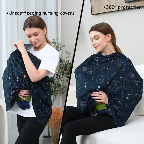 Dudeeghes Car Seat Covers for Babies Multi-use Breastfeeding Cover Carseat Canopy Cover, Infant Stroller Covers