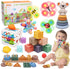 YHHYTOY 6-in-1 Montessori Baby Toys 0-6 6-12 Months, Infant Teething Toys Soft