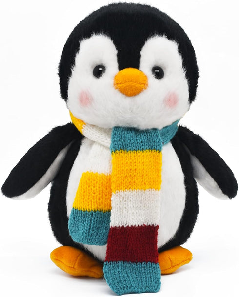 Bakalizoo 10'' Penguin Dolls with Scarf, Soft Stuffed Plush Animal Toys Plushies -