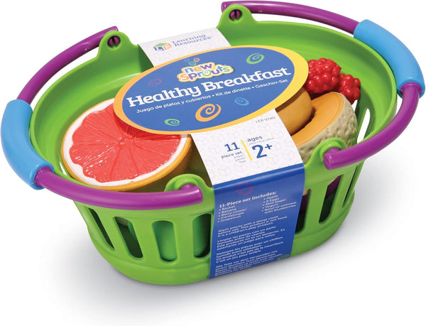 11 18 Learning Resources New Sprouts Healthy Breakfast - Pretend Play Food Toys for Toddlers, Fine Motor Skills, Gifts