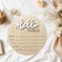 5.9 Inch Baby Announcement Sign, Wooden Hello World Newborn Signs, Birth Announcement Sign, Baby Shower Hospital