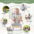 Booster Seat for Kitchen Chair, Toddler Harness Booster Seat Dining Table, Anti-Scratch Toddler Booster Seats for Table