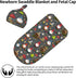 Nanyizly Set 0-6m Gnomes Mushrooms Frog Flower Newborns Beanie Swaddle Blanket Baby Receiving Blankets for Infant Boy