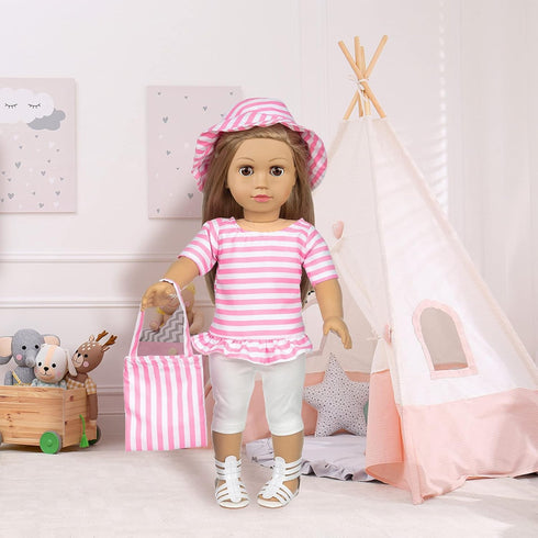BDDOLL 23 18 Inch 18 Inch 10 Sets Pcs Girl Doll Clothes and Accessories for Doll Dress with Our Generation Dolls