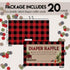 Amanda Creation Oh Boy! Outdoorsy Diaper Raffle Tickets - Red and Black Plaid for Boy Baby Showers, 20 Inserts