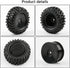 4 Pcs 1/10 Wheels and Tires with Lock Nuts, 12mm Hex Hard Dish Wheel for Racing Off Road Buggy Truck
