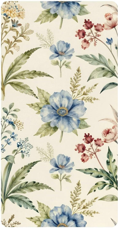 CZXW Botanical Wildflowers Crib Sheets Fitted 52" x 28" Natural Cotton Soft &