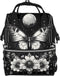 ZSUUGJ Gothic Butterfly Printed Diaper Bag Backpack Baby Bag Multi Function Baby Changing