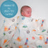 100% 47 47 Inches, LollyBanks Swaddle Blanket, Cotton Baby Blanket, Soft Muslin Swaddle Blanket x Neutral Baby Blanket