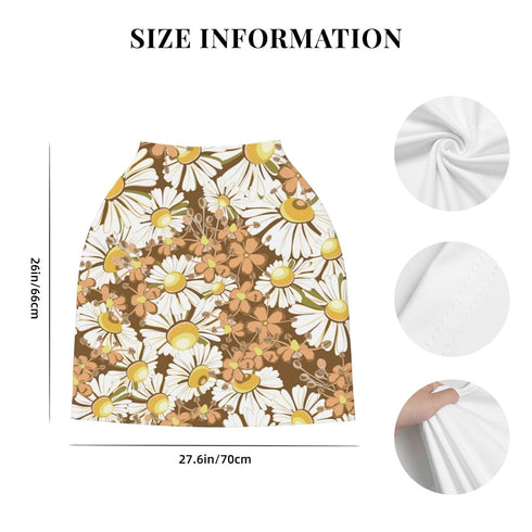 Schgap Floral Car Seat Cover for Baby, Nursing Cover Breastfeeding Baby Carrier Cover Stretchy Carseat Canopy