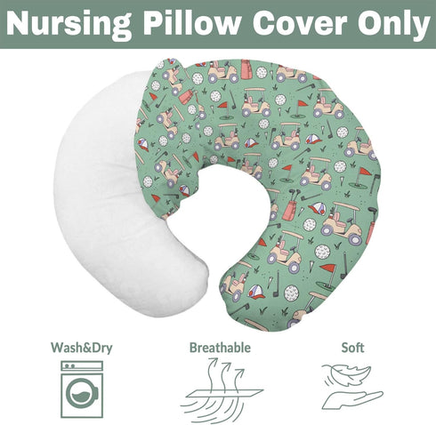Golf Baby Nursing Pillow Covers for Boy Girl Sports Golfing Nursery Feeding Pillowcase for Breastfeeding Pillows Golf