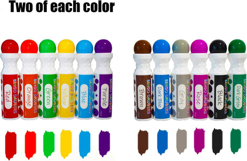 Set 24 Pack SEETOOOGAMES Bingo Daubers Dot Markers - Mixed Colors of - for Toddler Arts and Crafts