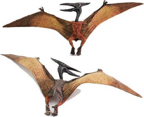 Gemini&Genius 3pcs Pterodactyl Action Figures, Realistic Flying Dinosaur Pteranodon Dino Toys Cake Toppers Set for Kids
