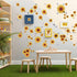 135 Pcs Sunflower Wall Sticker, Removable 3D Waterproof Decor for Kids, Mother's Day, Bathroom, Kitchen