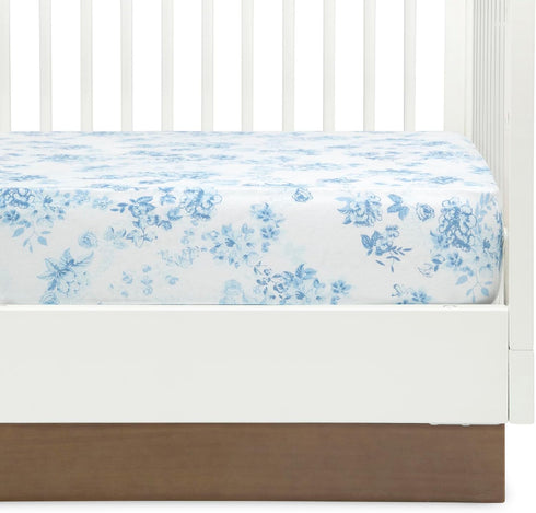 100% 28x52 Inch (Pack 2), Delta Children Fitted Crib Sheets for Girls and Boys - Organic Cotton Crib Sheet for Standard