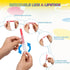 Set 12 Holder+12 Dustless Chalk for Kids, Chalks with Twistable Refills+Wet Wipe Eraser, Non-Toxic Washable Chalkboard