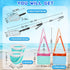 Fasouna 6 Pack Shelling Tools for Beach Include Seashell Bag, Shark Tooth Sifter Shovel Sand Scoop,Collapsible Beach