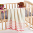 Baby Blanket Knitted Pink Chevron Soft Toddler Nursery Crib Throw Blankets Receiving Swaddle Blanket Stroller Cover for Boys Girls,40x30 inch by Cozyholy