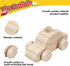 12 Pieces Unfinished Wooden Cars, Wood DIY Car Toys, Painting Crafts Kit for Student Family Activities