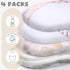 4 Rtteri Pcs Baby Bassinet Sheets Soft Fitted for Baby Boys Girls Soft Cotton Animals Bassinet Sheet Cover Safe Comfort