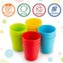 Kids Cups - Set of 12, 8 oz Reusable Plastic Cups, Dishwasher Safe, BPA-Free for Kids & Toddlers