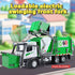 12'' Set 4 HOLYFUN Electric Garbage Truck with Front Loader/Metal Cab, Friction-Powered Recycling Vehicle