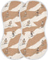 tplaotee 22x11in Skiing Brown Cotton burping Cloths for Babies Soft and Absorbent? Baby wash Cloth for Newborns boy