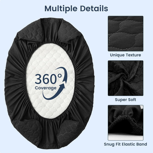 2 Pack 52''x28'' 8", david's kids Waterproof Crib Mattress Protector Pad Cover Stretch up to Fitted Standard Crib