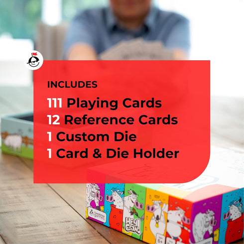 Tweedle Dee Games 6+ Hey Cow! - Family Card Game for Kids and Adults - Fun Farm-Themed Strategy Game Ages - Easy