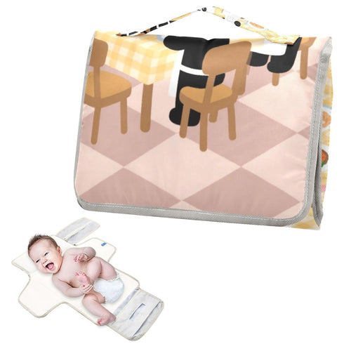 SyXIOP Cartoon Penda Chef Yellow Reusable Baby Pee Pads with Tissue Pocket Changing pad for Changing Table Infant