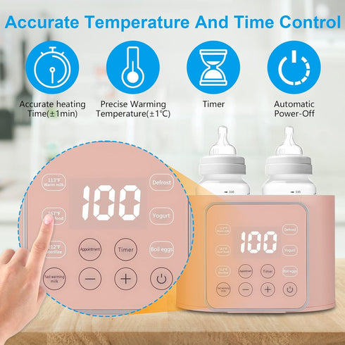 Winged Whale 9-in-1 24H Baby Bottle Warmer Multifuntion Breast Milk Warmer, Fast Baby Food Heater & Defrost Warmer