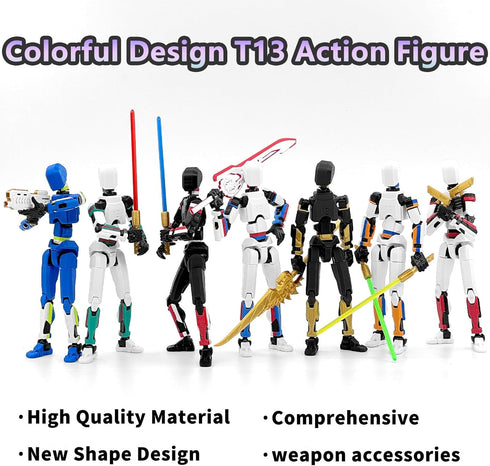 Falandi 5-Pack 13 13 Set 3D Dummy 13 Dummy 13 13 Titan Action Figure Already Assembled, Multi-Colored Titan Action