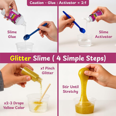 PW 4+ 10+ DIY Slime Making Kit for Kids Years, Glitter, Scented, Butter Slime Activities, Unicorn, Dinosaur, Mermaid