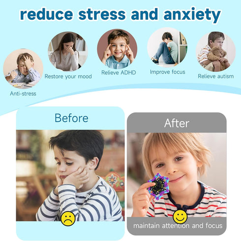 Hdnpea 4 Pcs Fidget Toys Bulk Transformable Fidget Spinner for Kids and Adults, Stress Relief Sensory Toy Robot Spinner