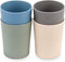 WeeSprout Bamboo Toddler Cups - 4 pc Set (10 fl oz), Organic & Non-Plastic Cup Pack for Toddlers