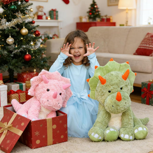 24inch Tezituor Large Pink Dinosaur Stuffed Animals, Large Stuffed Dinosaur Plush Toys for Boys Girls, Hugging Soft