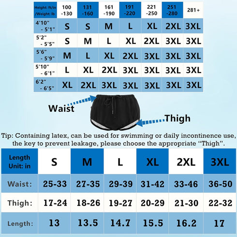 LFDAVP 3XL Reusable Adult Swim Diaper Special Needs, Incontinence Plastic Pants Cloth Diaper Cover, Waterproof Training