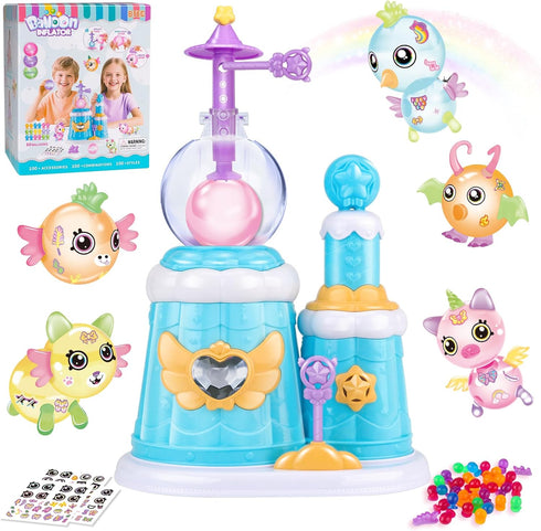 BTEC 195PCS Princess Blue DIY Balloon Animals Craft Kit with Pump, DIY