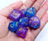 DND Blue Purple Glitter Dice Set for Dungeon and Dragons, D&D RPG Table Games, Polyhedral Dice