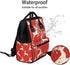 Hsnar Backpack Red Christmas Deer Waterproof Diaper Bag Large Capacity Baby Bag with Stroller Straps, Multi-Pocket