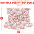 Set 3-Piece 17-20 inch Aori Reborn Baby Doll Accessories Clothes Newborn Receiving Blanket with Headband and Hat Baby
