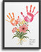 TwoDays Flower Bouquet Handprint Art Craft DIY Kit, Unique Gifts for Mom